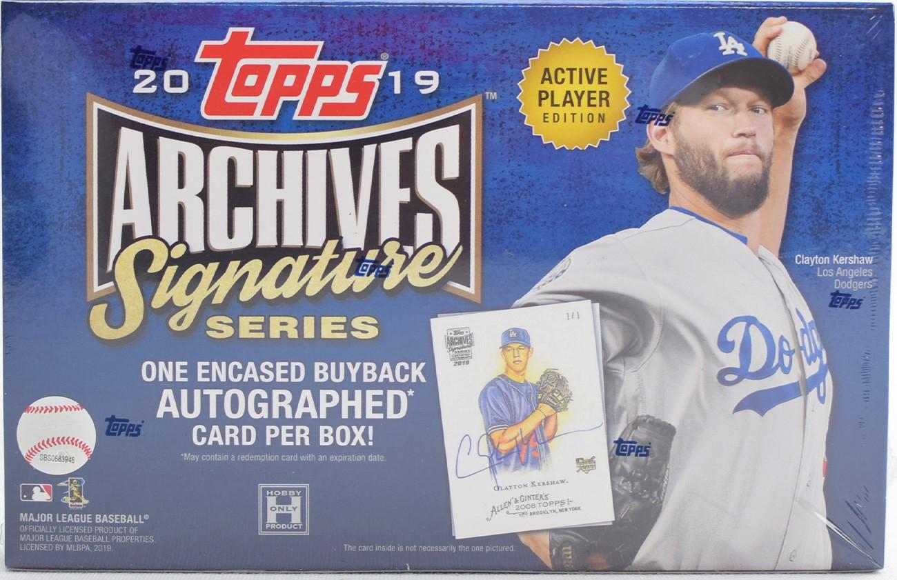 2019 Topps Archives Signature Series Active Player Edition hobby box