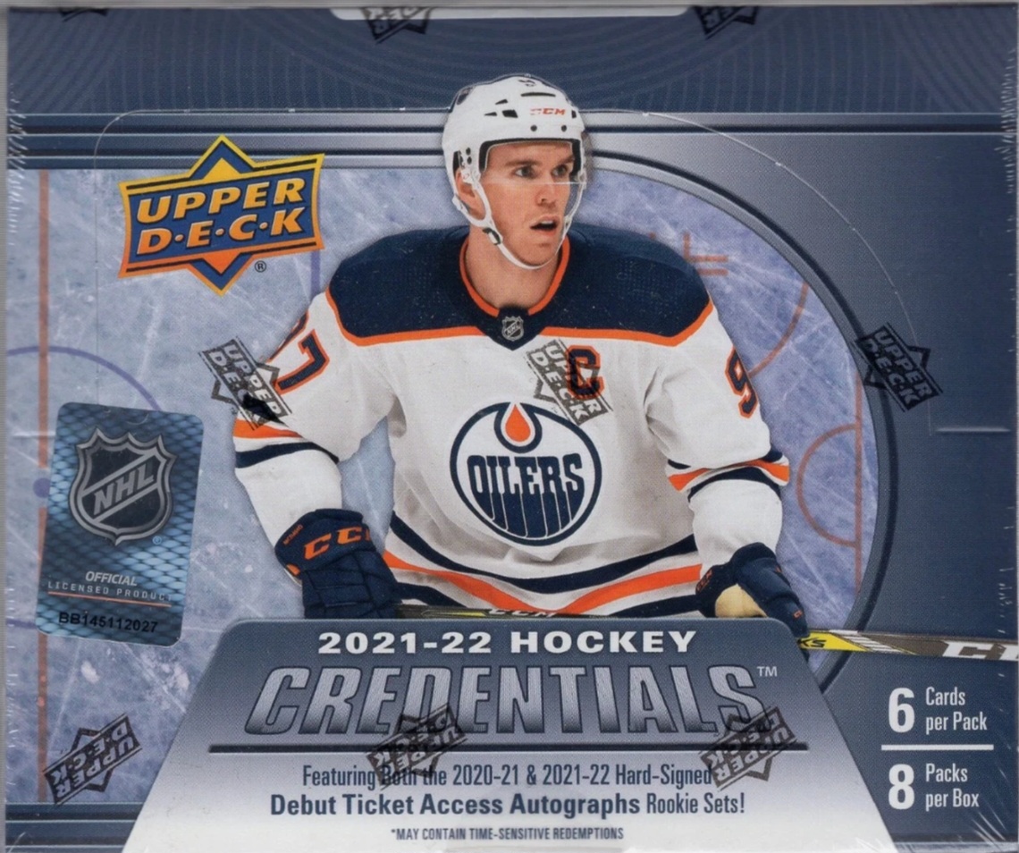 2021-22 Upper Deck Credentials hobby box