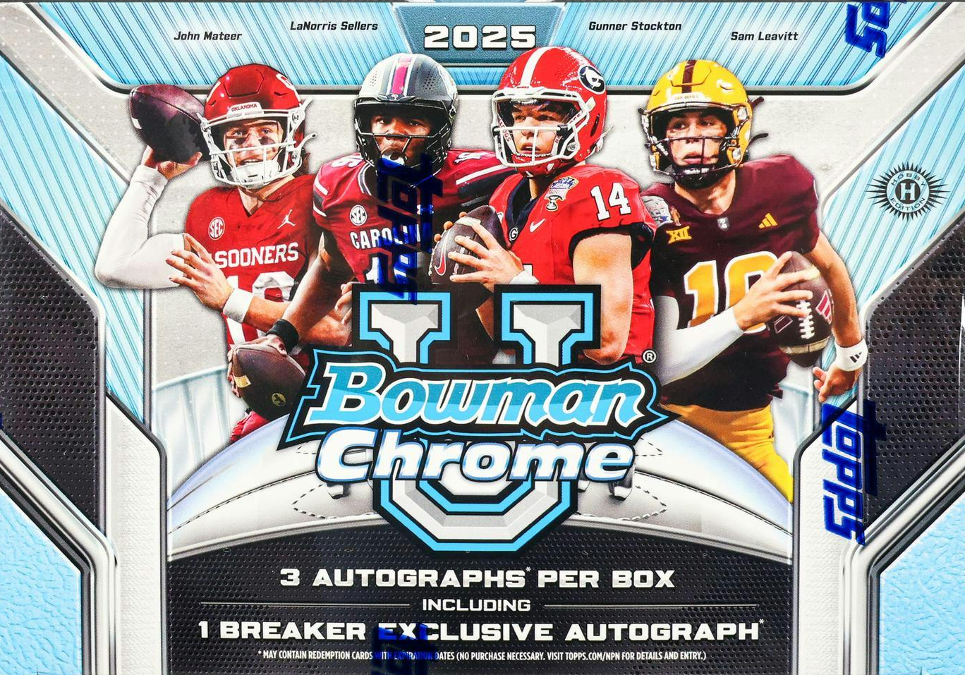 2025 Topps Bowman University Chrome Football hobby box
